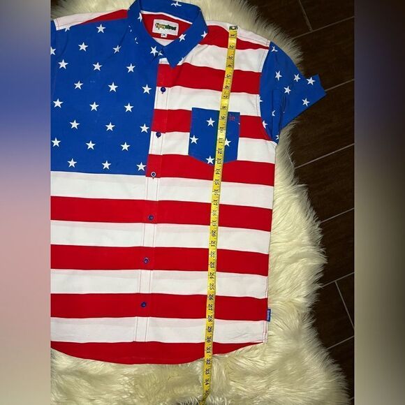 Tipsy Elves American flag button down sz XL - Picture 12 of 12
